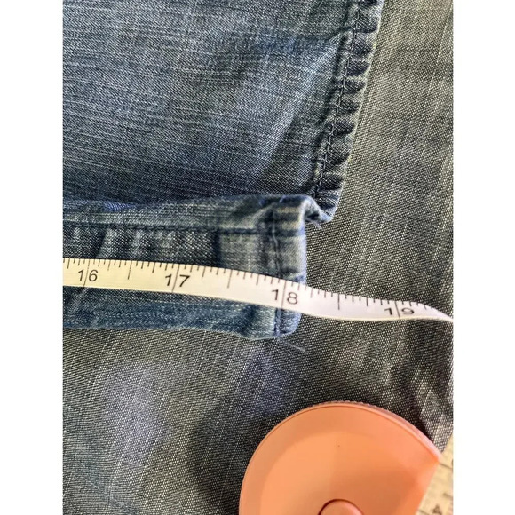 Calvin Klein Womens Blue Jeans Long Dress Front Slit FLAW BELT MISSING - Picture 13 of 15